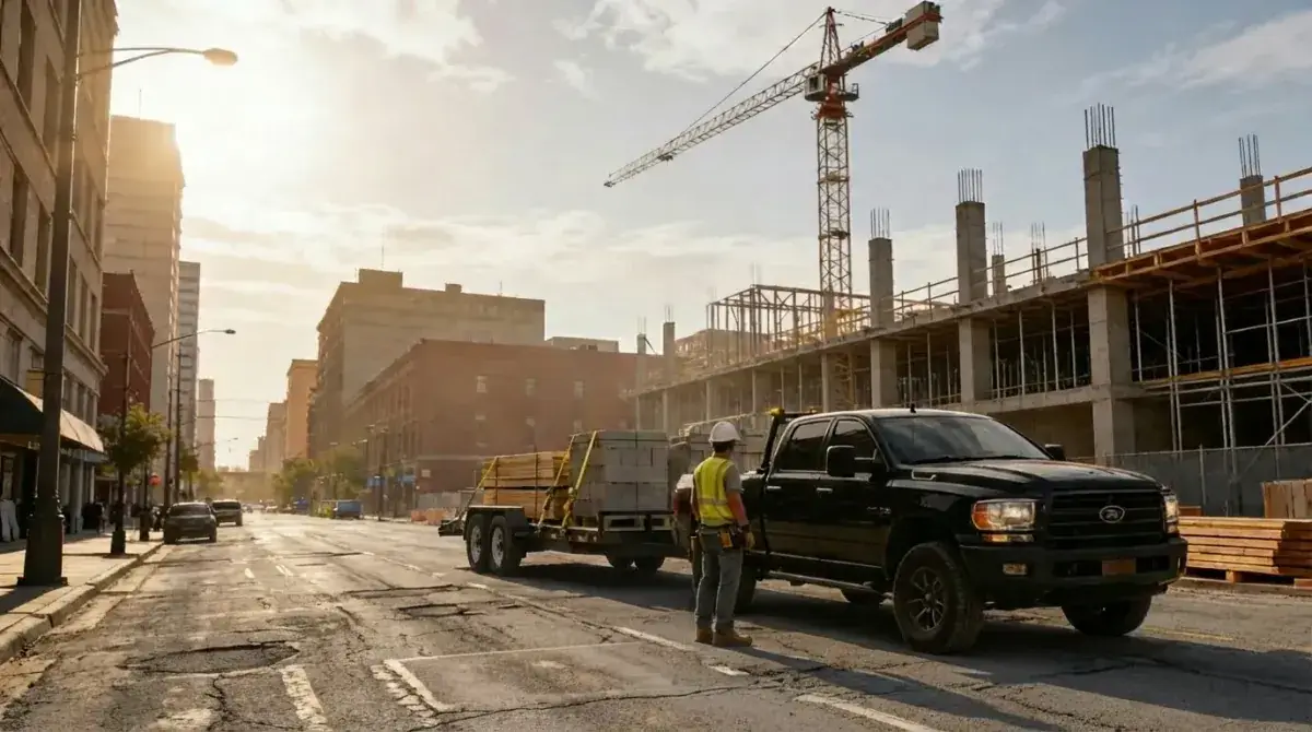 FERO on-demand hauling coverage map, same-day construction equipment and materials delivery markets across the US