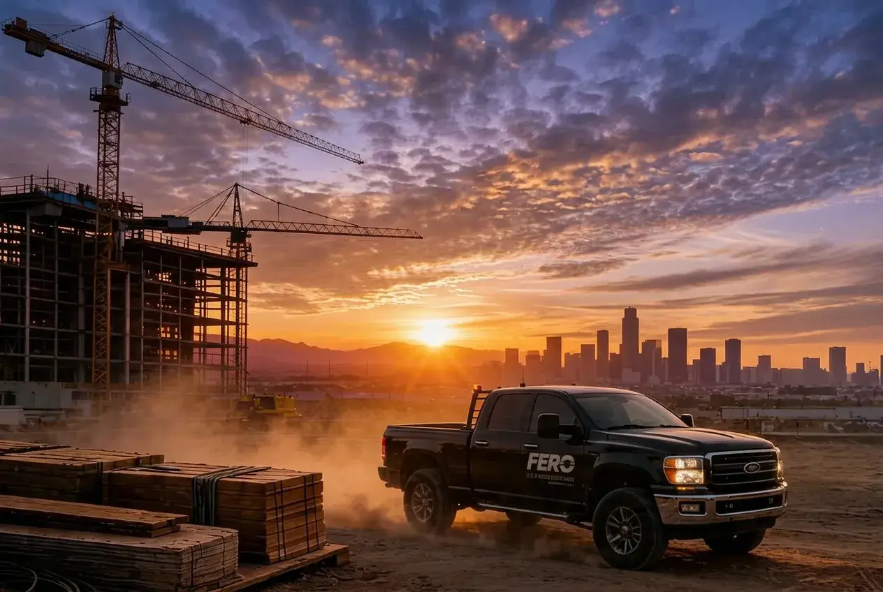 Project manager scheduling a same-day construction delivery on FERO