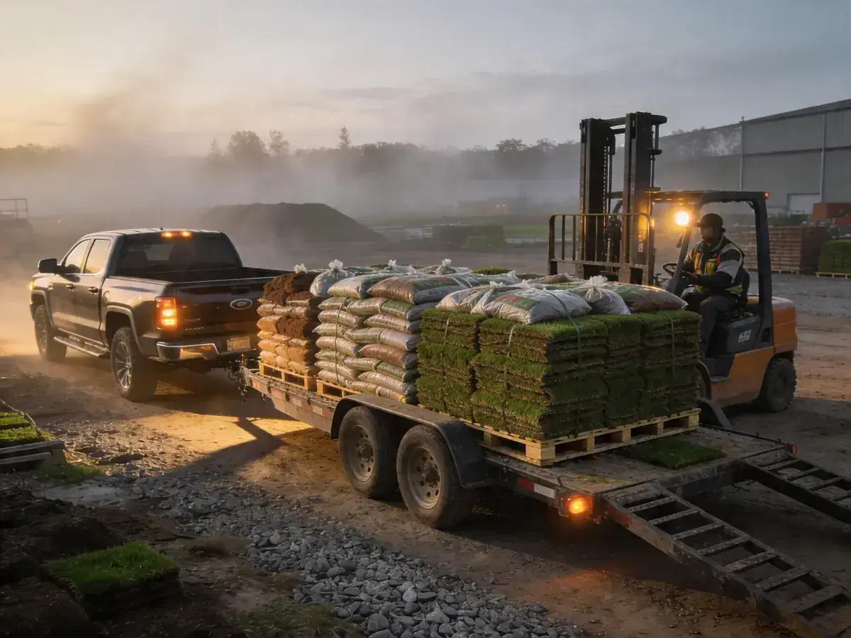 Landscaping supplies delivered by FERO Haulers